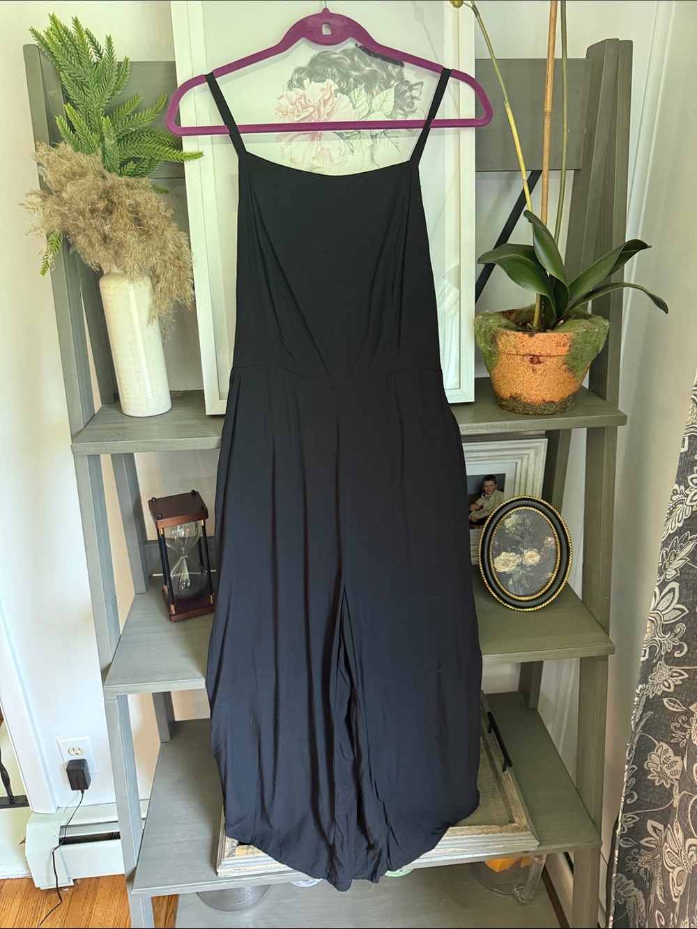 Women’s Black Spaghetti-Strap Jumpsuit